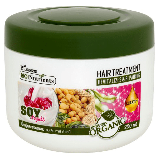 yogurt Biowoman Soy Bio Nutrients for Revitalizes & Repairing Hair Treatment 250 ml - الصورة 1