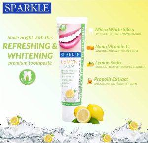 ⁦Sparkle Double White Lemon Soda Toothpaste 100 gr⁩ - الصورة ⁦2⁩