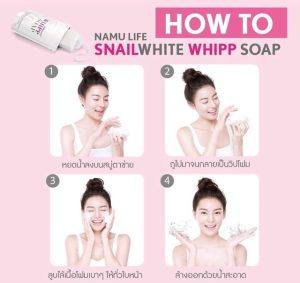 ⁦Namu Snailwhite Whipp Soap 100 gr⁩ - الصورة ⁦3⁩