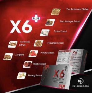 ⁦X6 Plus Hard Iron Herbs Natural Extracts for Men 12 caps⁩ - الصورة ⁦3⁩
