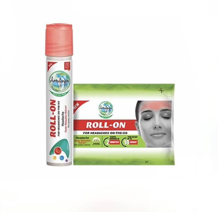 th-11134207-7r98t-lskjztd4uc3h80 Inhalateur contre la migraine Amrutanjan Headache Faster Relaxation Roll-On - الصورة 1