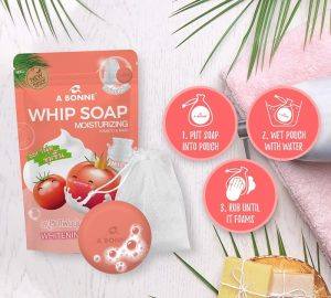 ⁦A Bonne Whip Soap Moisturizing Tomato & Milk⁩ - الصورة ⁦2⁩