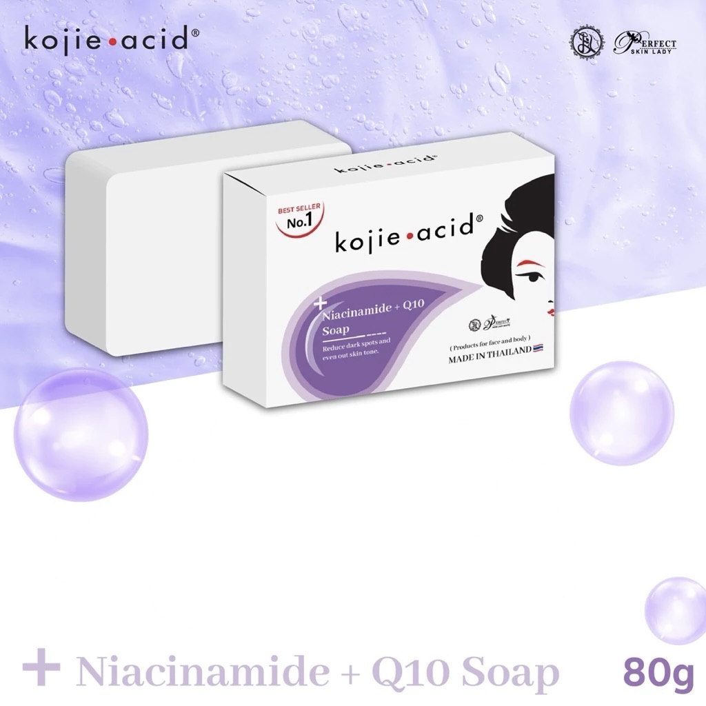 th-11134207-7ra0k-mbm3peq0zfk491 Kojie Acid Niacinamide + Q10 Soap 80 gr - الصورة 1